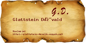 Glattstein Dévald névjegykártya